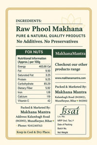 Premium unflavoured Makhana – Healthy & Crunchy Fox Nuts Snack