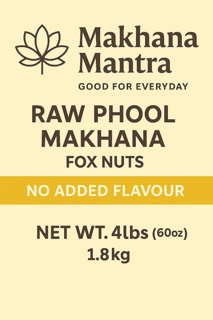 Premium unflavoured Makhana – Healthy & Crunchy Fox Nuts Snack