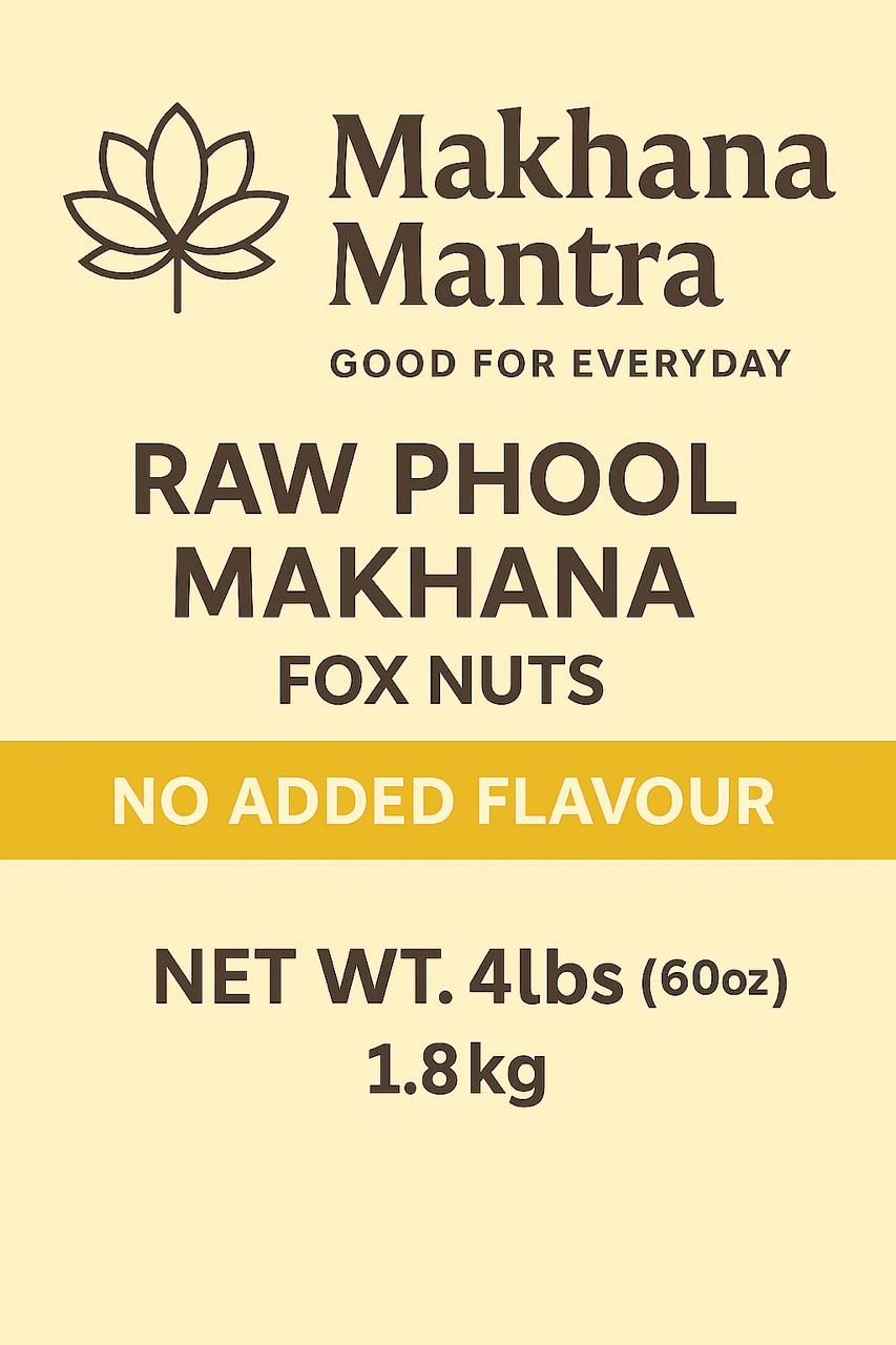 Premium unflavoured Makhana – Healthy & Crunchy Fox Nuts Snack